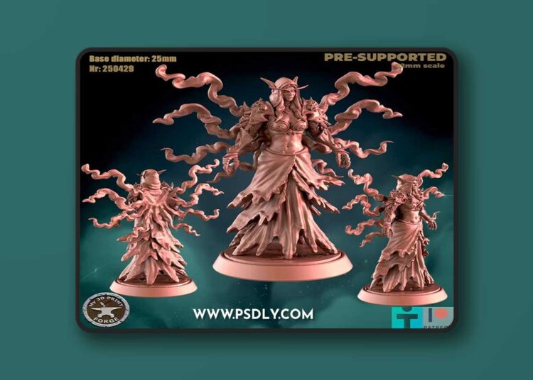 My3DPrintForge – Banshee Queen Sylvana – 3D Print Model 1 My3DPrintForge – Banshee Queen Sylvana – 3D Print Model