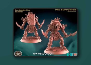 My3DPrintForge – Undead Heritage Female Rogue Attack – 3D Print Model