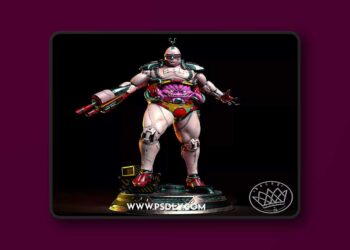 Nacho CG – Fan Art – Krang from TMNT Statue – 3D Print Model STL