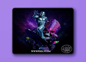 Nacho CG – Fan Art – Silver Surfer – 3D Print Model STL