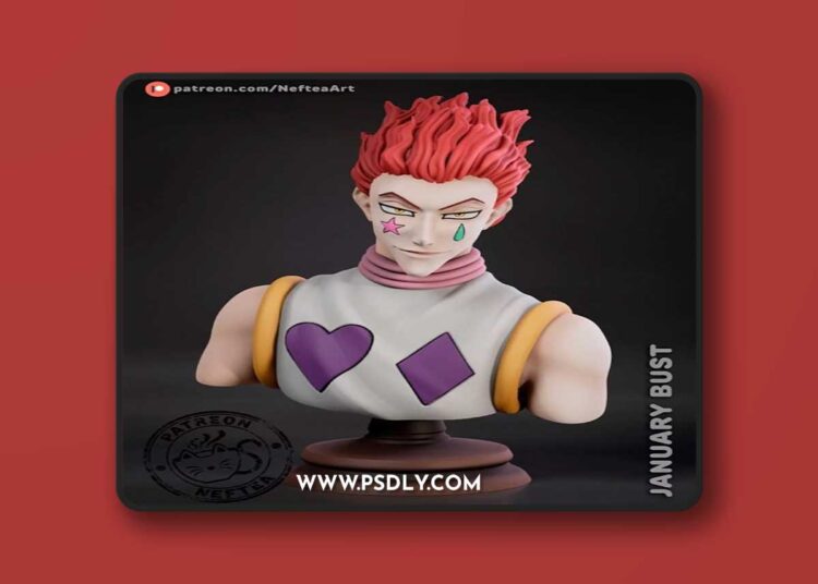 Neftea – Hisoka Bust – 3D Print Model STL 1 Neftea – Hisoka Bust – 3D Print Model STL