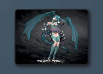 Pomgg – Vsinger – Dragon Miku – 3D Print Model STL
