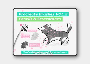 Procreate Brushes VOL.2 Pencils Screentones