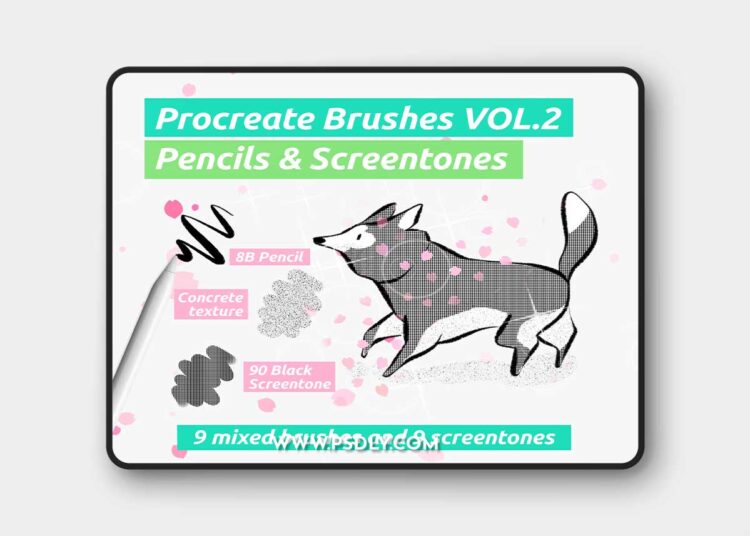 Procreate Brushes VOL.2 | Pencils & Screentones 1 Procreate Brushes VOL.2 Pencils Screentones