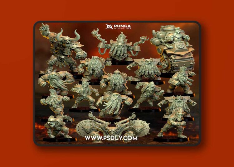 Punga Miniatures – Mad Bulls Part 2 August 2026 – 3D Print Model STL 1 Punga Miniatures – Mad Bulls Part 2 August 2026 – 3D Print Model STL