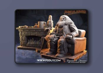 Rubeus Hagrid Diorama – 3D Print Model STL