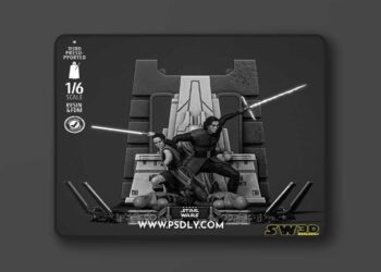 SW3D – Kylo Ren and Rey Diorama – 3D Print Model STL
