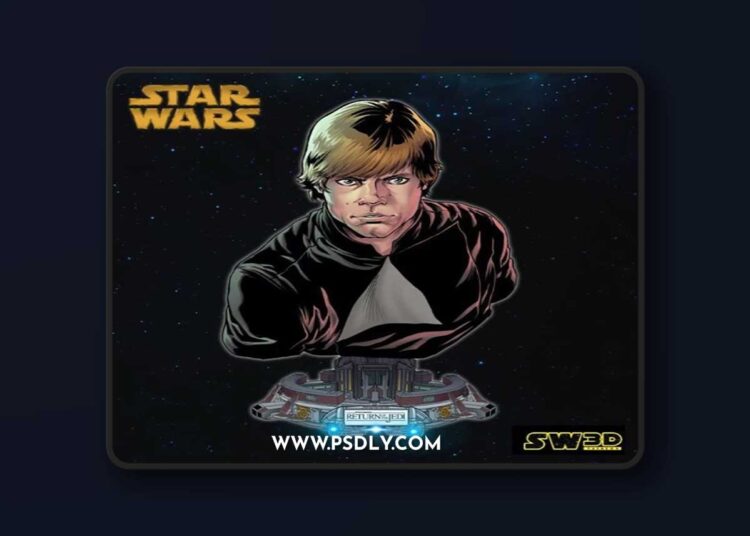 SW3D – Luke Skywalker Bust – 3D Print Model STL 1 SW3D – Luke Skywalker Bust – 3D Print Model STL