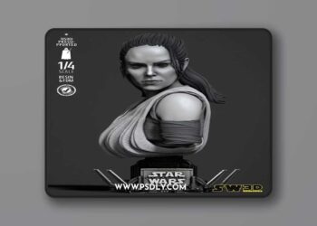 SW3D – Rey Portrait Bust – 3D Print Model STL