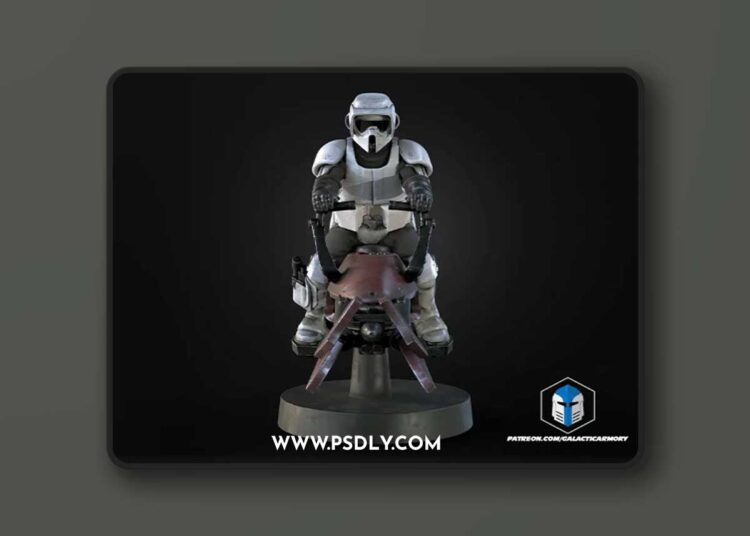 Scout Trooper Miniature – 3D Print Model 1 Scout Trooper Miniature – 3D Print Model
