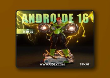 Sekai – Androide 16 Sculpture and Bust – 3D Print Model STL