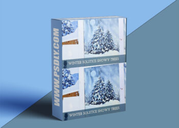 Shorelark Studio - Winter Snowy-Evergreens