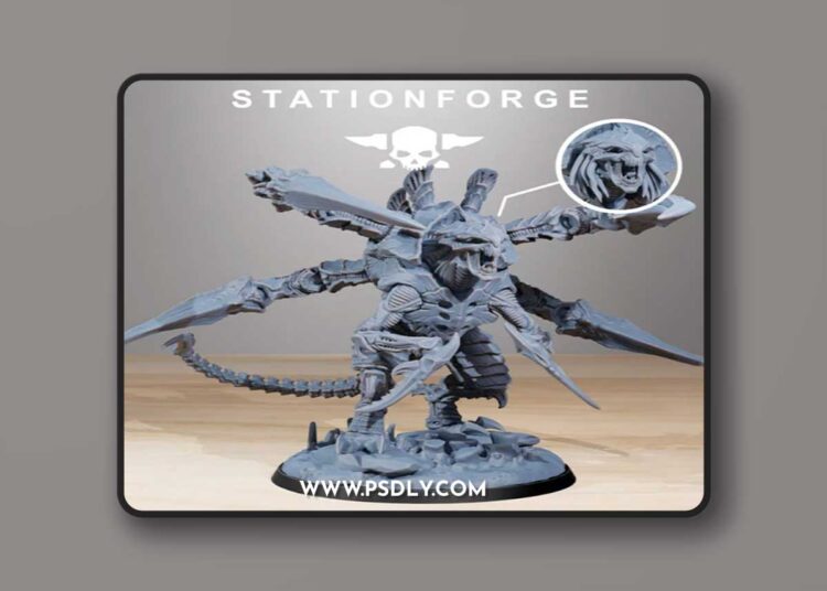 Station Forge – Xenraid Ravage Howler – 3D Print Model 1 Station Forge – Xenraid Ravage Howler – 3D Print Model