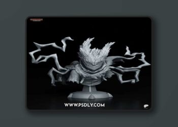 Tanuki Figures – Deku – My Hero Academia Bust – 3D Print Model STL