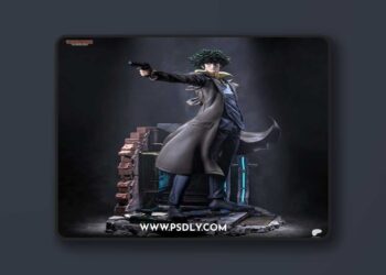 Tanuki Figures – Spike Spiegel – Cowboy Bebop – 3D Print Model STL