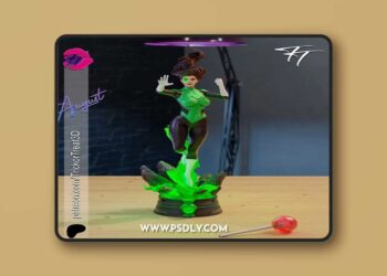 Trick or Treat – Jessica Cruz Latern Green and Yellow – 3D Print Model STL
