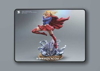 Tsaber – Supergirl Statue – 3D Print Model STL