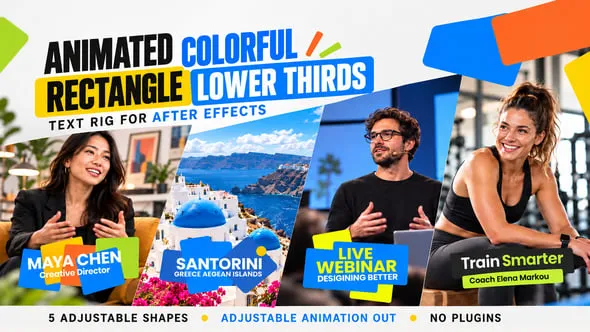 Videohive - Animated Colorful Rectangle Lower Thirds – Text Rig for After Effects - 65546961 1 Videohive Animated Colorful Rectangle Lower Thirds – Text Rig for After Effects 65546961