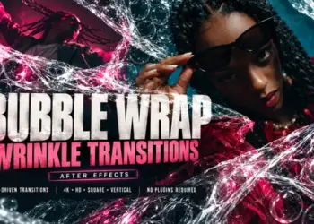 Videohive Bubble Wrap Plastic Transitions for After Effects – 12 Wrinkle Film Effects 65482711