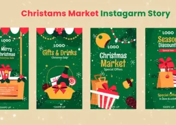Videohive Christmas Market Sale Instagram Story Templates with Festive Shopping Offers 65561960