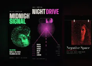 Videohive Dither Event Posters Nocturne 65202437