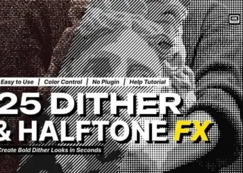 Videohive Dither Halftone Print Effects 65562104
