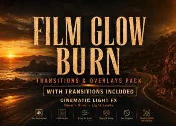 Videohive Film Glow Burn Transitions Overlays Pack Analog Light Effects 65170230