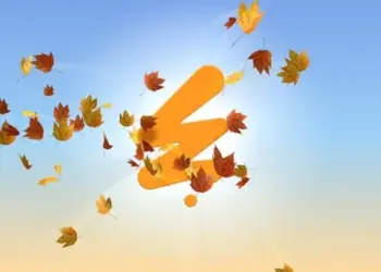 Videohive Flying Maple Leaves Autumn Season Logo Reveal 65204550