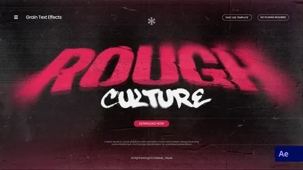 Videohive - Grain Text Effect - 65610730 1 Videohive Grain Text Effect 65610730
