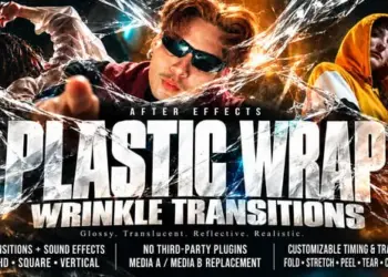 Videohive Plastic Wrap Wrinkle Transitions for After Effects – Thin Film Toolkit 65207042