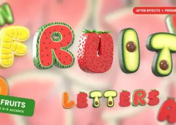 Videohive Realistic 3D Fruit Letters 65561411
