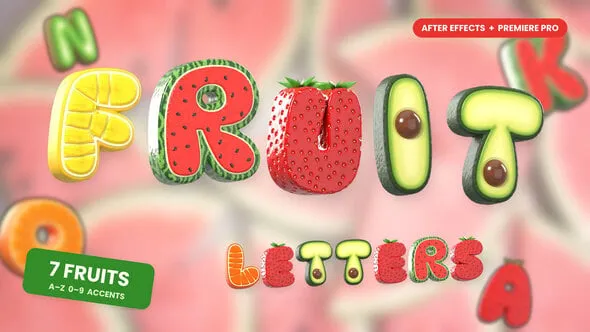 Videohive - Realistic 3D Fruit Letters - 65561411 1 Videohive Realistic 3D Fruit Letters 65561411