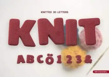 Videohive Realistic Knitted Letters 65596510