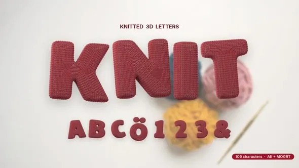 Videohive - Realistic Knitted Letters - 65596510 1 Videohive Realistic Knitted Letters 65596510