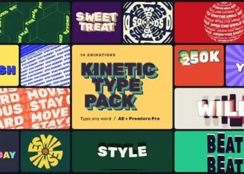 Videohive Retro Neobrutalism Kinetic Type Pack 65562505