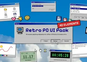 Videohive Retro PC UI Pack 40 Classic Desktop Elements 65651255