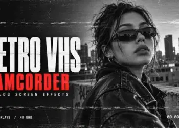 Videohive Retro VHS Camcorder – Analog Screen Effects Overlays Pack 65205666