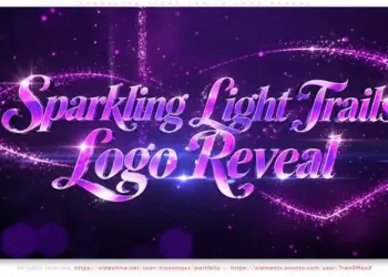 Videohive Sparkling Light Trails Logo Reveal 65203554