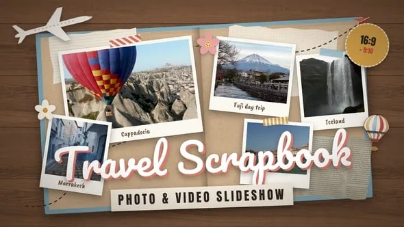 Videohive - Travel Scrapbook Slideshow - Photo & Video Journey With Map - 65636578 1 Videohive Travel Scrapbook Slideshow Photo Video Journey With Map 65636578