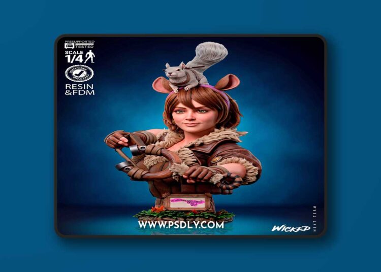 Wicked – Squirrel Girl Portrait Bust – 3D Print Model STL 1 Wicked – Squirrel Girl Portrait Bust – 3D Print Model STL