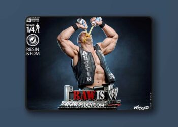 Wicked – Steve Austin Bust – 3D Print Model STL
