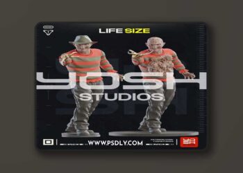Yosh Studios – Life Size Freddy Krueger – 3D Print Model STL