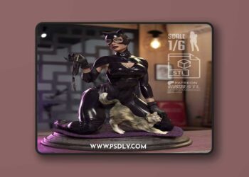 illust3d – Catwoman – 3D Print Model STL